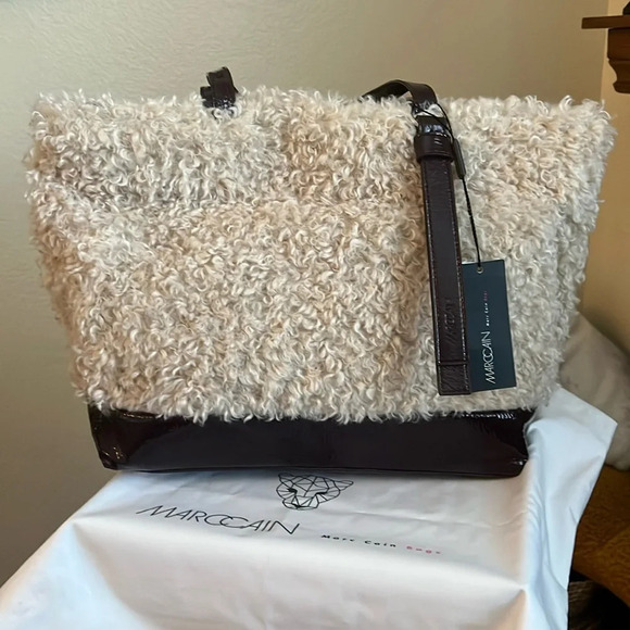 Marc Cain Large Sherpa Duffle Tote Bag - New - Picture 1 of 10